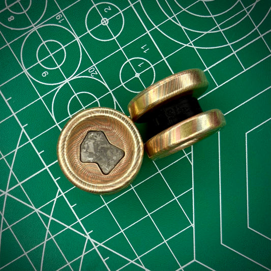 Mokume Didget Buttons w/ Crystal Ti Didgets